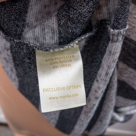 The Balance Collection Racer Back Tank Top Active Shirt Sz L Grey Gray Stripes - Picture 7 of 10